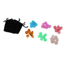 6 Packs Polyhedral Dice Set D4 D6 D8 D10 D12 D20 Percentile w/ 6 Black Bags