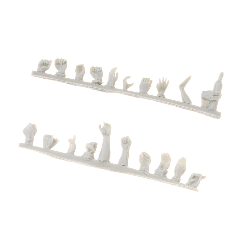 1/35 Resin Military Soldier Replacement Hands 20Pcs for Mini Scene Building