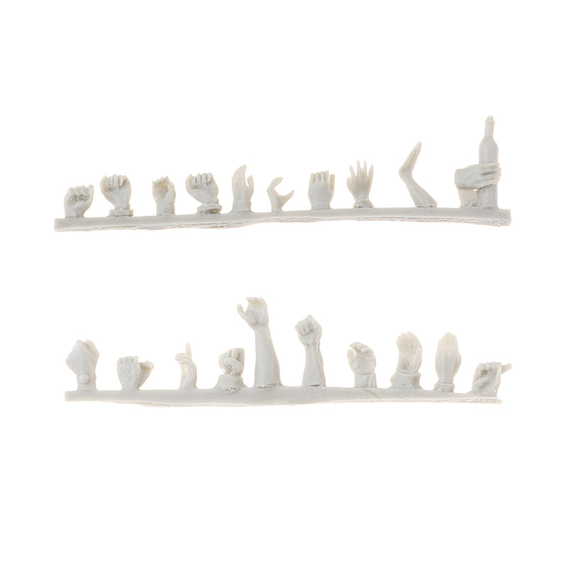 1/35 Resin Military Soldier Replacement Hands 20Pcs for Mini Scene Building