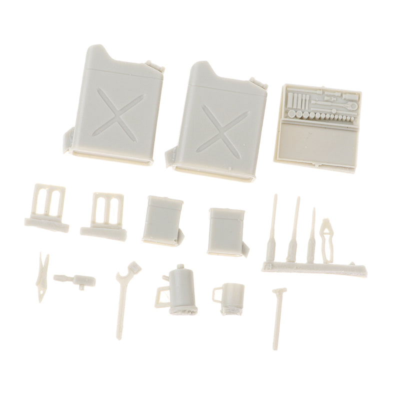 1/35 Resin Soldier Scenario Accessories Set Drums Repair Tools Resin Kit