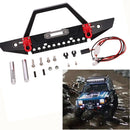 Metal Front & Rear Bumper w Lights for 1/10 Axial SCX10 90046 RC Crawler Car