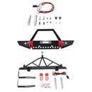 Metal Front & Rear Bumper w Lights for 1/10 Axial SCX10 90046 RC Crawler Car