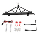 Metal Rear Bumper w/ 2 LED & Spare Tire Rack for Axial SCX10 1/10 RC Crawler