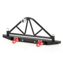 Metal Rear Bumper w/ 2 LED & Spare Tire Rack for Axial SCX10 1/10 RC Crawler
