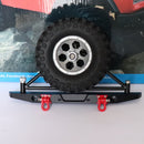 Metal Rear Bumper w/ 2 LED & Spare Tire Rack for Axial SCX10 1/10 RC Crawler