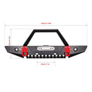 Metal Front Bumper w/ 2 LED Headlights for Axial SCX10 1/10 RC Rock Crawler