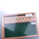 Retro Wooden Shut the Box Game Set 2 Dice and Wooden 9 Numbers Wine Games