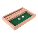 Retro Wooden Shut the Box Game Set 2 Dice and Wooden 9 Numbers Wine Games