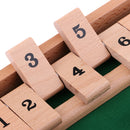Retro Wooden Shut the Box Game Set 2 Dice and Wooden 9 Numbers Wine Games