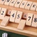 Wood 1-9 Number Shut The Box Dice Game Toy for KTV Club Bar Drinking Decider