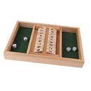 Wood 1-9 Number Shut The Box Dice Game Toy for KTV Club Bar Drinking Decider
