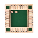 Wood Deluxe 4 Sided 10 Number Shut The Box Dice Board Game For Kids Adults