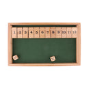 Wood 1-12 Number Shut The Box Dice Game Toy for KTV Club Bar Drinking Games