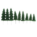9 Pcs Trees Model Train Set Accessories Train Layout Wargame Scenery Diorama