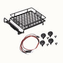 RC Metal Roof Carrier Rack & 4 LED Light for 90046 Traxxas TRX-4 RC4WD D90 CC01 AXIAL SCX10 REDCAT