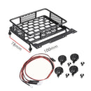 RC 1:10 Roof Rack Luggage &Led Light Bar for Truck Crawler HPI CC01 AXIAL SCX10 RC4WD D90 REDCAT