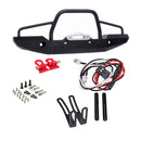 Metal Front Rear Bumper with Light for 1/10 RC Crawler Axial SCX10 & SCX10 II 90046 90047 Traxxas TRX-4 TRX4