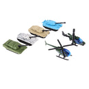 Miniature Diecast Alloy Military Vehicle Model Helicopter Tanks Troop Layout