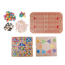 Wood Chess Pieces Board Game Checkers Gobang Stratego Kids Children Xmas Gifts