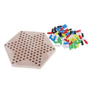 Wooden Traditional Hexagon Chinese Checkers Family Game Chessboard Game Set