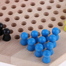 Wooden Traditional Hexagon Chinese Checkers Family Game Chessboard Game Set