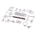 16Pcs/Set Chinese Ring Metal Wire Puzzle IQ Disentanglement Brain Teaser Puzzles Game for Kids Adults Educational Toys Gifts