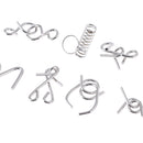 20 Pieces Metal Puzzle Ring Chinese Metal Wire Brain Teaser IQ Puzzles Games