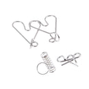 20 Pieces Metal Puzzle Ring Chinese Metal Wire Brain Teaser IQ Puzzles Games