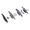 8x 4D Military Battleship Submarine Model Assemble Liaoning Aircraft Carrier