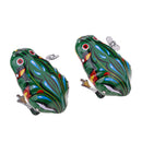 A Pair Of Clockwork Cartoon Frog Jumping Frog Toy Wind Up Toy Classic Toy