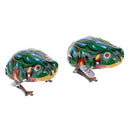 A Pair Of Clockwork Cartoon Frog Jumping Frog Toy Wind Up Toy Classic Toy