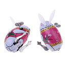 2 Pieces Wind-up Clockwork Metal Rabbit Toys Retro Classic Toys Metal Wind-up Animal Toys