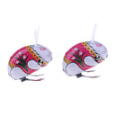 2 Pieces Wind-up Clockwork Metal Rabbit Toys Retro Classic Toys Metal Wind-up Animal Toys