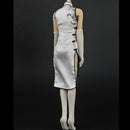 1/6 Scale Women White Cheongsam Dress Clothes Fit 12inches Female Action Figure Body