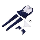 1:6 Female Model Clothes Sailor Suit Skirt Stockings Briefs Bow Tie Cuffs Set for 12 inch Action Figure