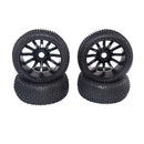 4Pcs Racing RC 1/8 Off-Road Car Buggy 17mm Hub Wheels and Tires 4 Pieces for HSP HPI