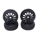 4Pcs Racing RC 1/8 Off-Road Car Buggy 17mm Hub Wheels and Tires 4 Pieces for HSP HPI