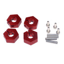 4 Pieces Aluminum 5.0 Wheel Hex 12mm Drive Hubs With Pins Screws For RC Car