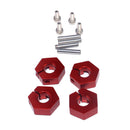 4 Pieces Aluminum 5.0 Wheel Hex 12mm Drive Hubs With Pins Screws For RC Car