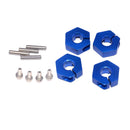 4 Pieces Aluminum 5.0 Wheel Hex 12mm Drive Hubs Pins&Screws for HSP HPI Racing 1/10 RC Car