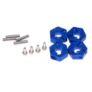 4 Pieces Aluminum 5.0 Wheel Hex 12mm Drive Hubs Pins&Screws for HSP HPI Racing 1/10 RC Car