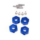 4 Pieces Aluminum 5.0 Wheel Hex 12mm Drive Hubs Pins&Screws for HSP HPI Racing 1/10 RC Car