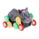 Kids Battrey Powered Powered Cat Toys Rollover Obstacle Car Wheels Flip Toys