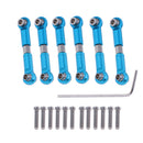 6 Pieces Adjustable For WLtoys A959 Alloy Aluminum Linkages Pull Rod Parts