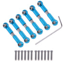 6 Pieces Adjustable For WLtoys A959 Alloy Aluminum Linkages Pull Rod Parts