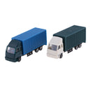 2x 1:100 Painted Model Car Container Truck Figure Layout Architecture Parts