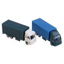 2x 1:100 Painted Model Car Container Truck Figure Layout Architecture Parts