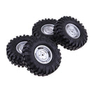4 Pcs 1/10 RC Monster Trucks Rubber Tire Tyres for Axial SCX10 D90 C001 Cars