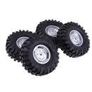 4 Pcs 1/10 RC Monster Trucks Rubber Tire Tyres for Axial SCX10 D90 C001 Cars