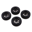 4 Pieces Rubber RC 1/10 Car Wheel Rim Tires Set for HSP Redcat Traxxas HPI